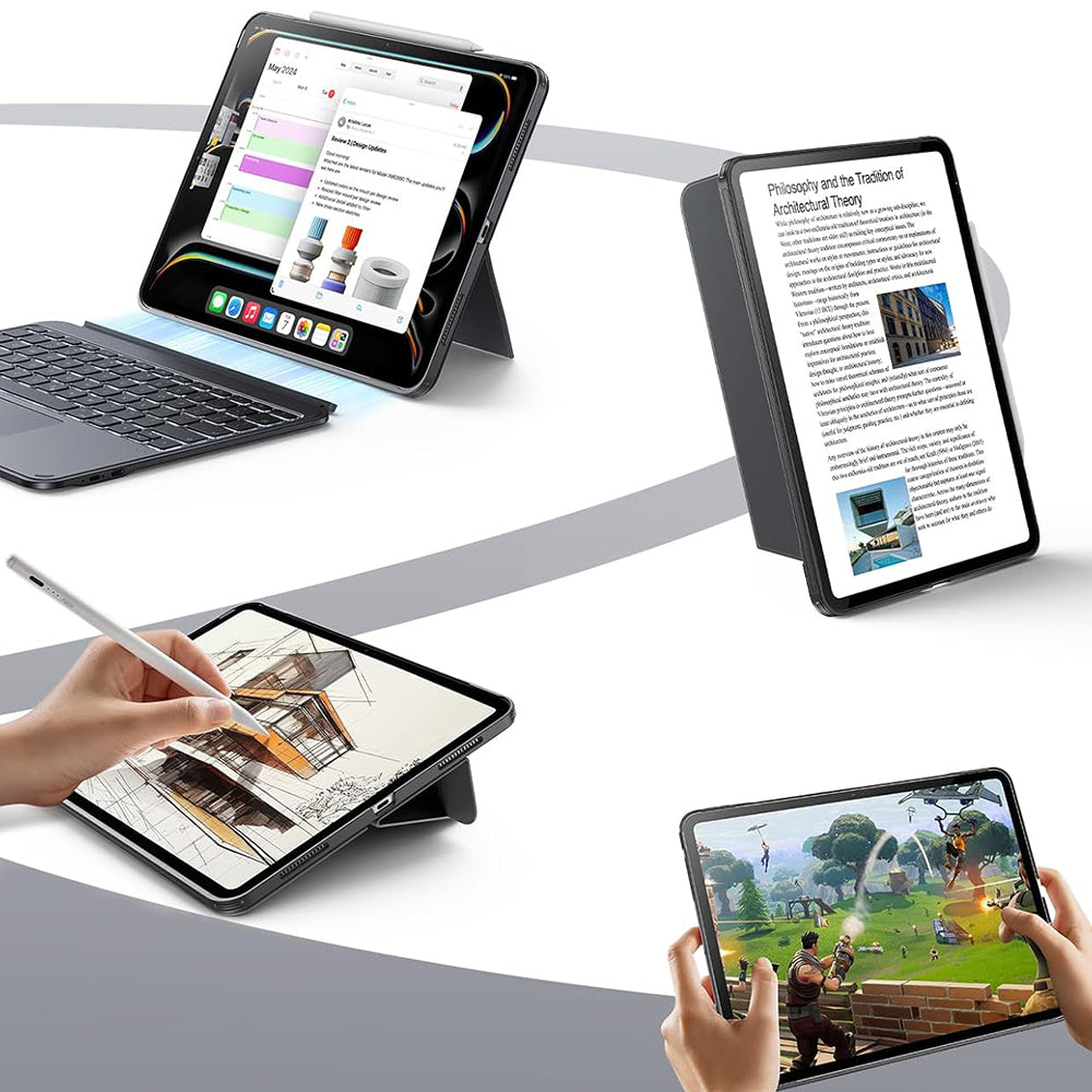 Θήκη με Πληκτρολόγιο για Apple iPad Air 13 (2025) / Air 13 (2024), ESR, Shift, Γκρι