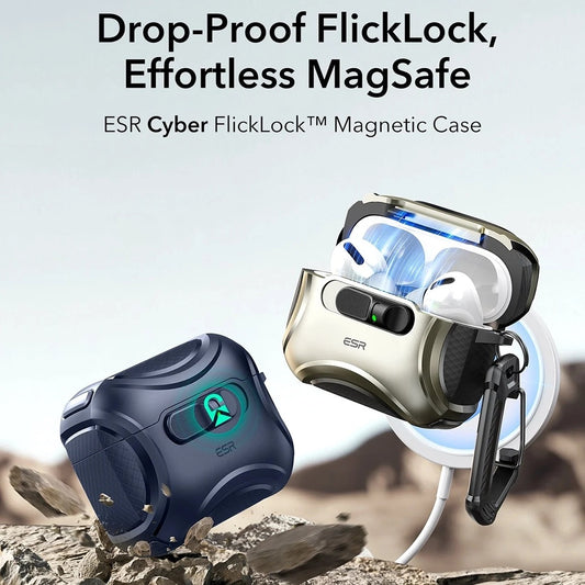 Θήκη ESR Cyber FlickLock για Apple AirPods Pro 3, Μπλε