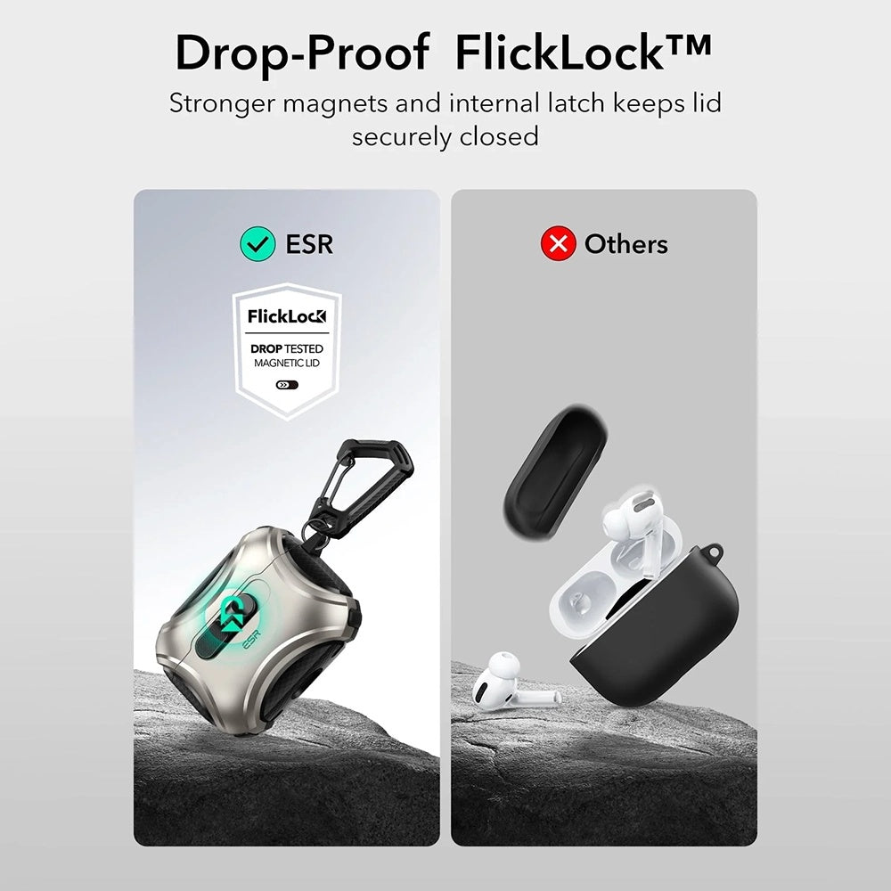 Θήκη ESR Cyber FlickLock για Apple AirPods Pro 3, Γκρι