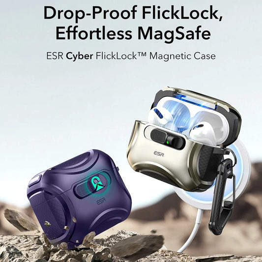 Θήκη ESR Cyber FlickLock για Apple AirPods Pro 3, Μωβ