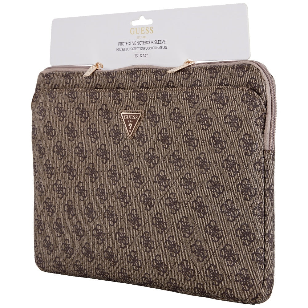 Θήκη Guess 4G Triangle Logo για Laptop 14inch, Καφέ