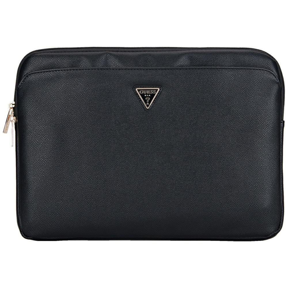 Θήκη Guess Grained Triangle Logo για Laptop 14inch, Μαύρη