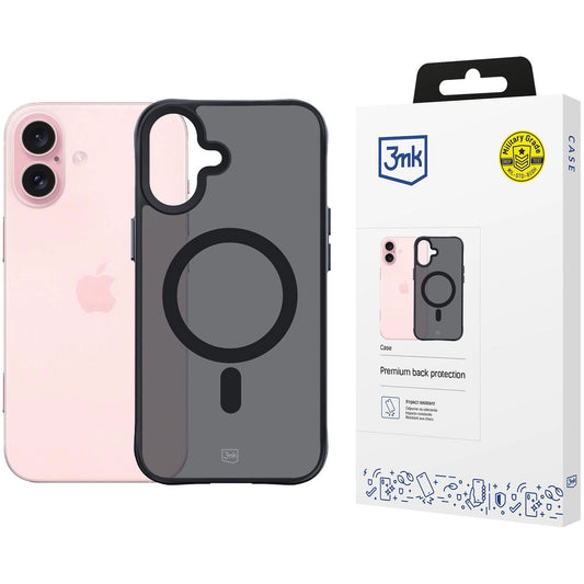 Θήκη MagSafe για Apple iPhone 16, 3MK, Smoke MagCase, Μαύρη