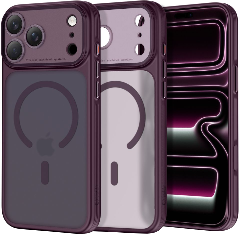 Θήκη MagSafe για Apple iPhone 18 Pro / 17 Pro, Tech-Protect, MagPrime CC, Βυσσινί Ματ