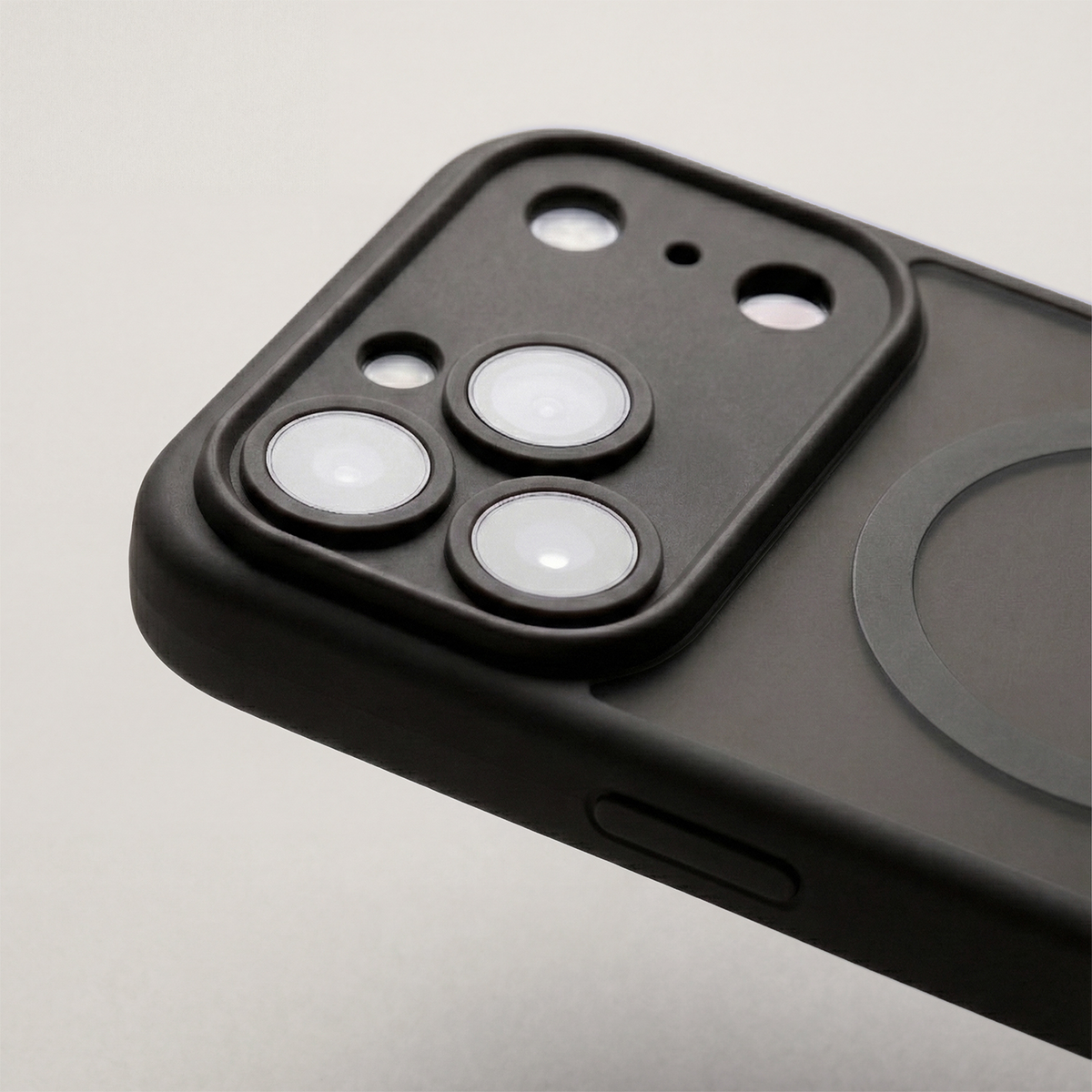 MagSafe Case for Apple iPhone 18 Pro / 17 Pro, OEM, Mag Matt Big Hole, Black