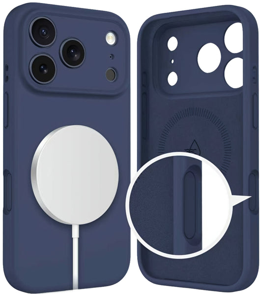 Θήκη MagSafe για Apple iPhone 17 Pro, Tech-Protect, Σιλικόνη, Μπλε Ναυτικό