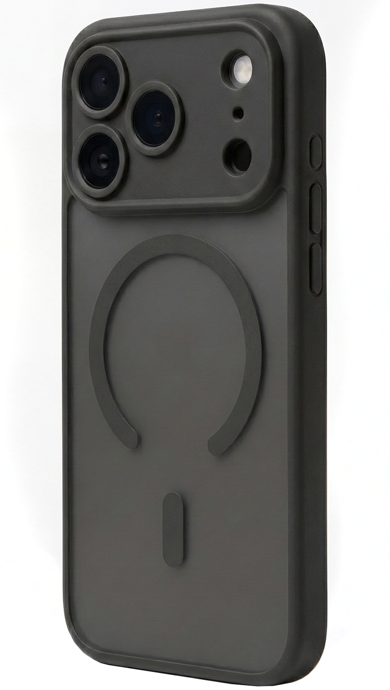 MagSafe Case for Apple iPhone 18 Pro / 17 Pro, OEM, Mag Matt Big Hole, Black