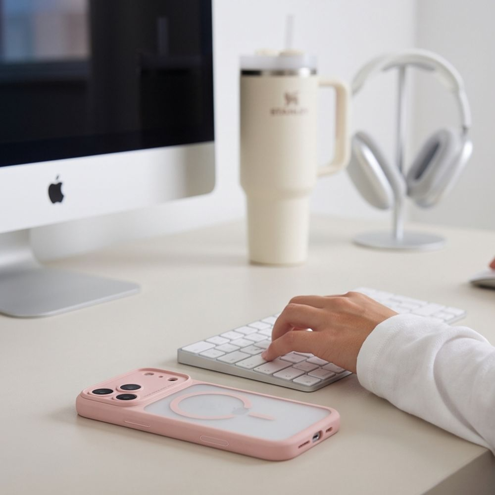 Θήκη MagSafe για Apple iPhone 18 Pro / 17 Pro, Tech-Protect, MagPeak CC, Ματ Ροζ