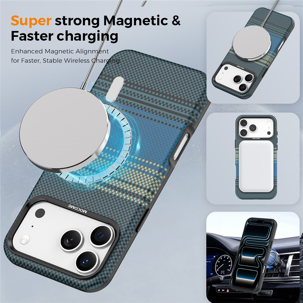 Θήκη MagSafe για Apple iPhone 17 Pro Max, OEM, Gradient Rainbow, Μπλε Σκούρο