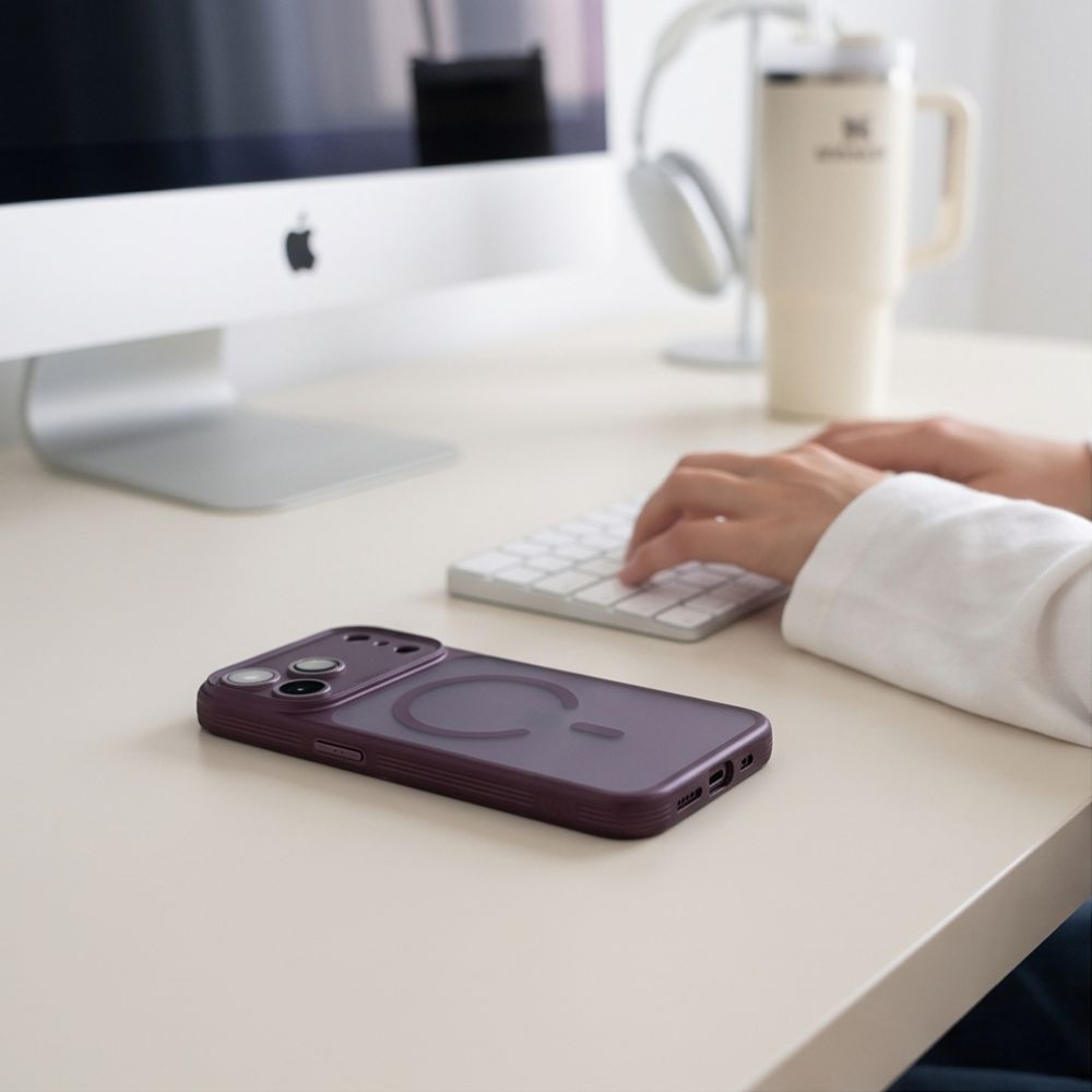 Θήκη MagSafe για Apple iPhone 18 Pro / 17 Pro, Tech-Protect, MagPrime CC, Βυσσινί Ματ