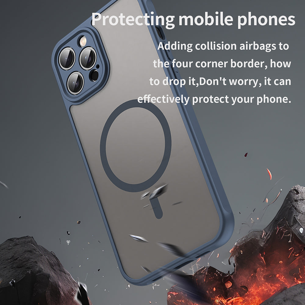 Θήκη MagSafe για Apple iPhone 12 Pro, Techsuit, HaloFrost II, Μπλε Σκούρο