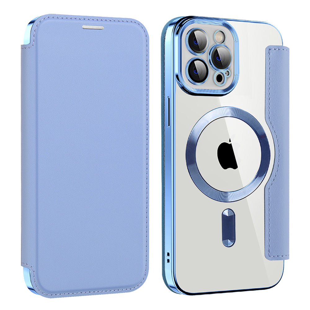 Θήκη MagSafe για Apple iPhone 12 Pro, Techsuit, SmartMag Book, Μπλε