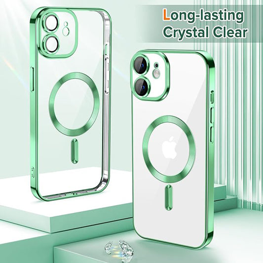 MagSafe Case for Apple iPhone 12, Techsuit, Luxury Crystal, Light Green