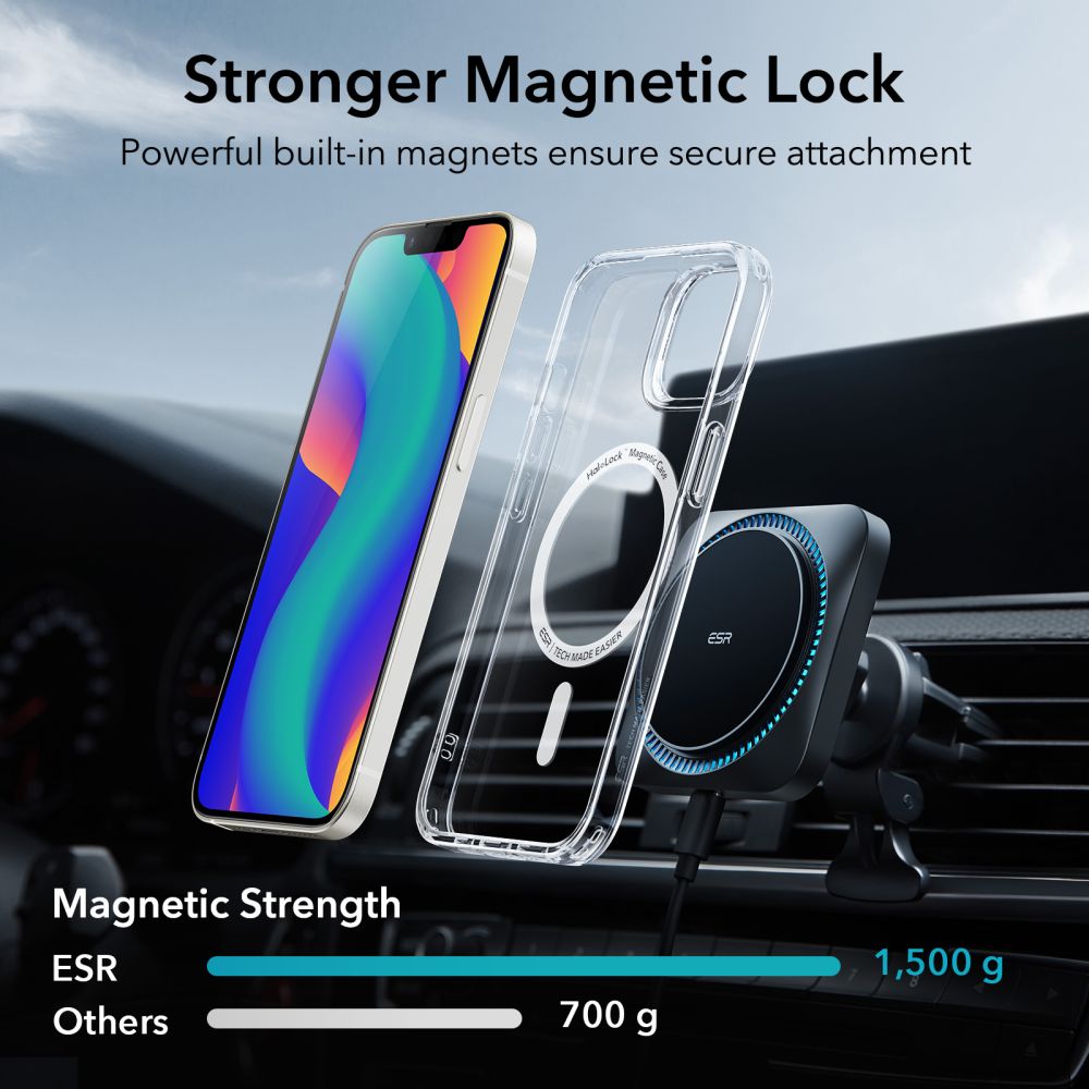 Θήκη MagSafe για Apple iPhone 14 / 13, ESR, Classic Hybrid, Διαφανής