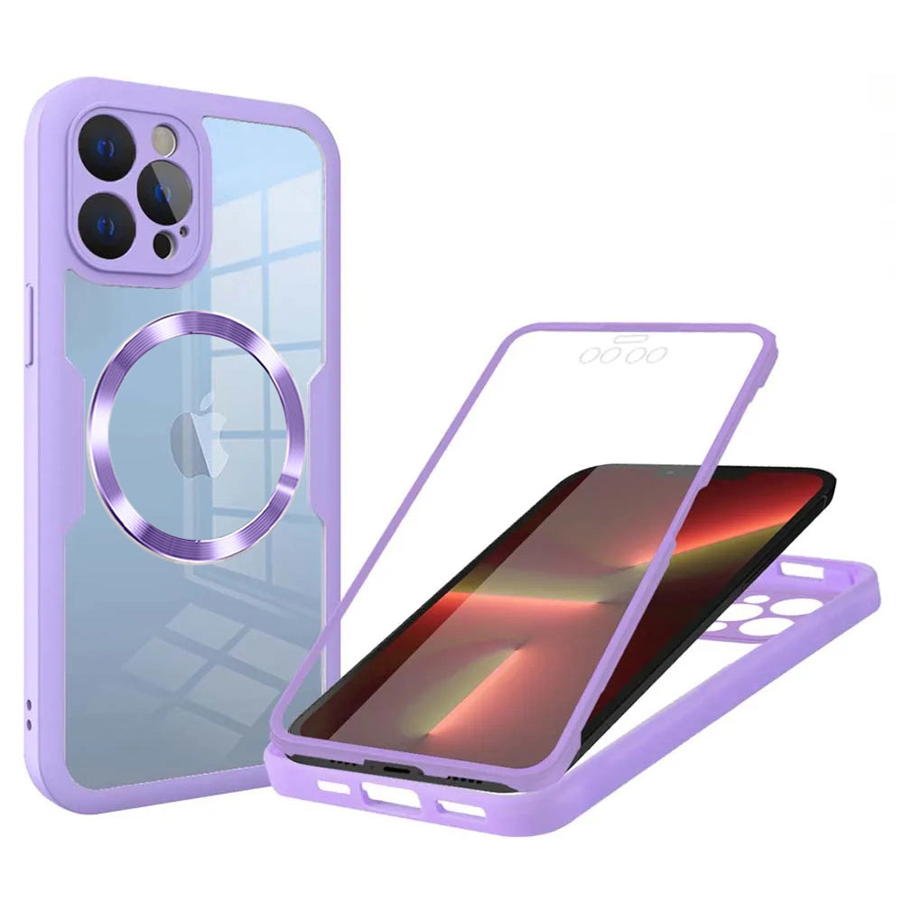 Θήκη MagSafe για Apple iPhone 13 Pro, Techsuit, ColorVerse 360, Μωβ