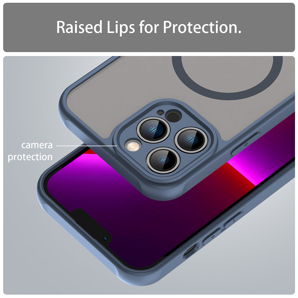 Θήκη MagSafe για Apple iPhone 13 Pro, Techsuit, HaloFrost II, Μπλε Σκούρο