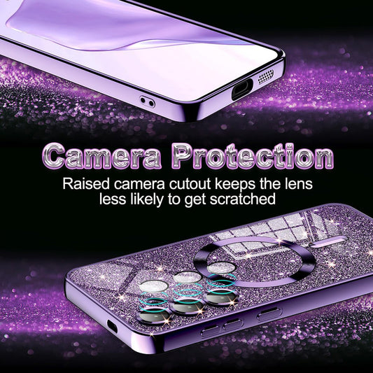 Θήκη MagSafe για Apple iPhone 13 Pro, Techsuit, Luxury Glitter, Σκούρο Μπλε