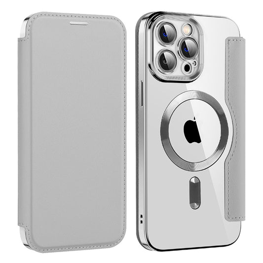 Θήκη MagSafe για Apple iPhone 13 Pro, Techsuit, SmartMag Book, Γκρι