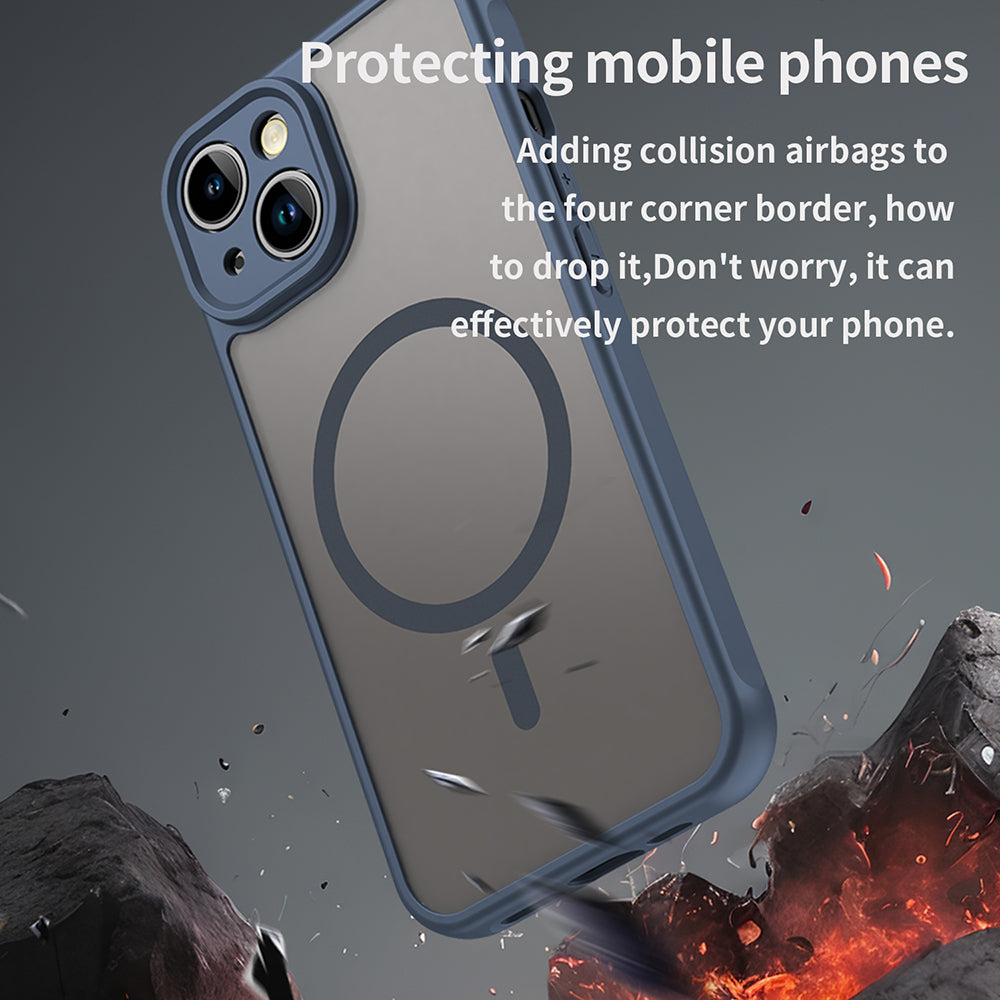 Θήκη MagSafe για Apple iPhone 13, Techsuit, HaloFrost II, Μπλε Σκούρο