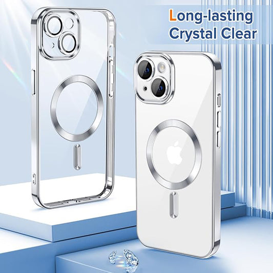 Θήκη MagSafe για Apple iPhone 13, Techsuit, Luxury Crystal, Ασημί