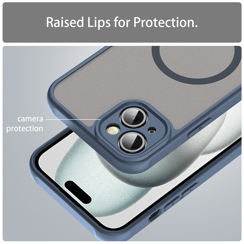 Θήκη MagSafe για Apple iPhone 14 Plus, Techsuit, HaloFrost II, Μπλε Σκούρο