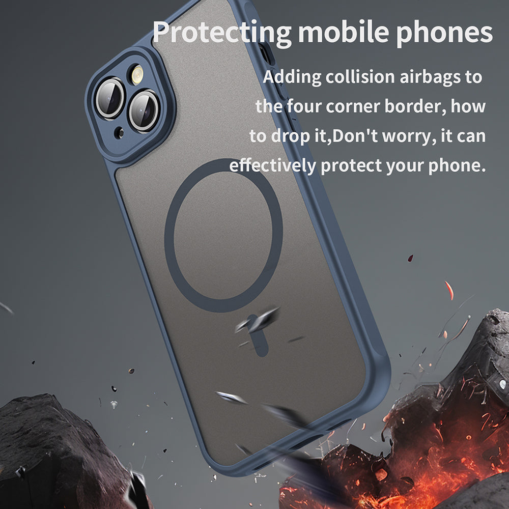 Θήκη MagSafe για Apple iPhone 14 Plus, Techsuit, HaloFrost II, Μπλε Σκούρο
