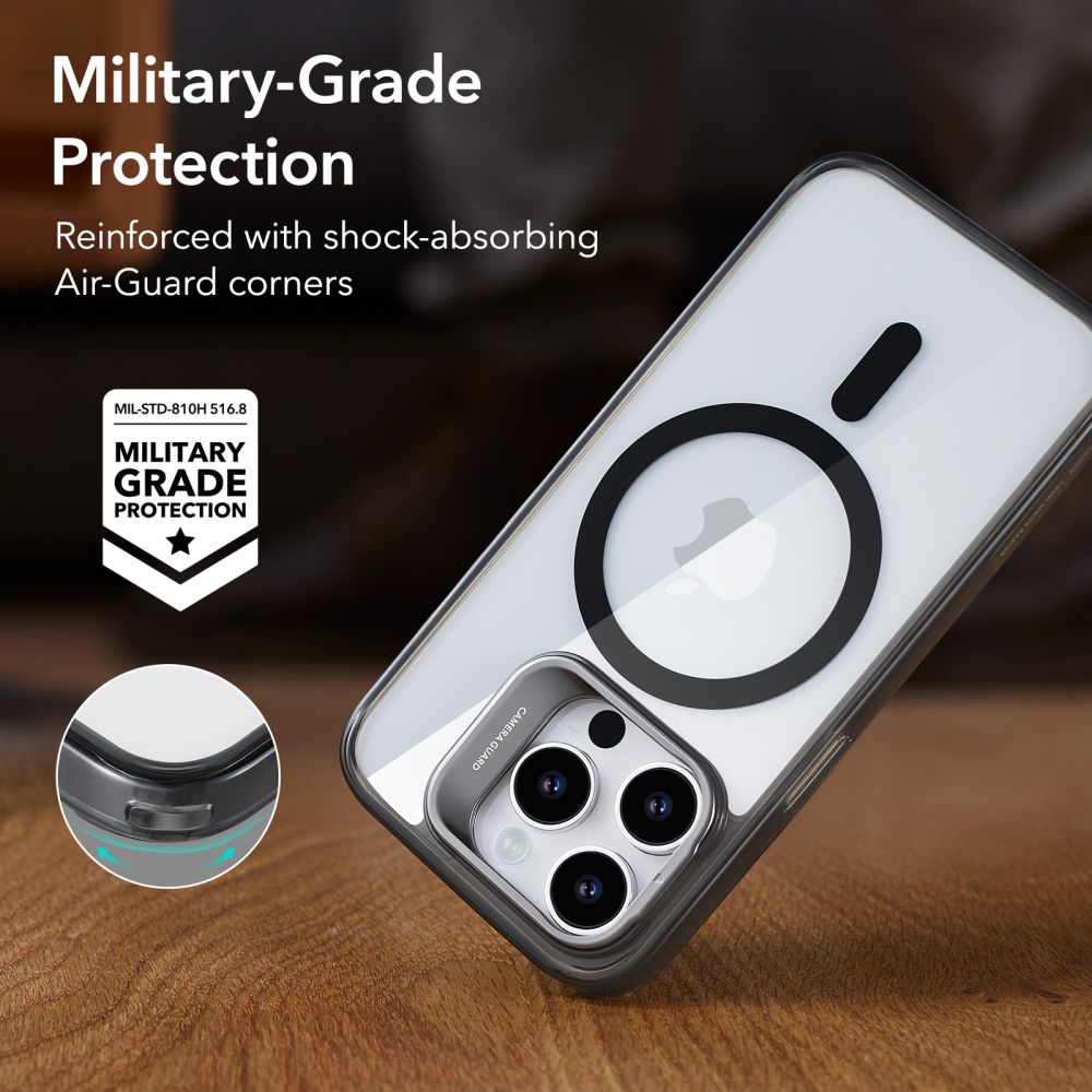 Θήκη MagSafe για Apple iPhone 14 Pro Max, ESR, Classic Kickstand, Διάφανη Μαύρη