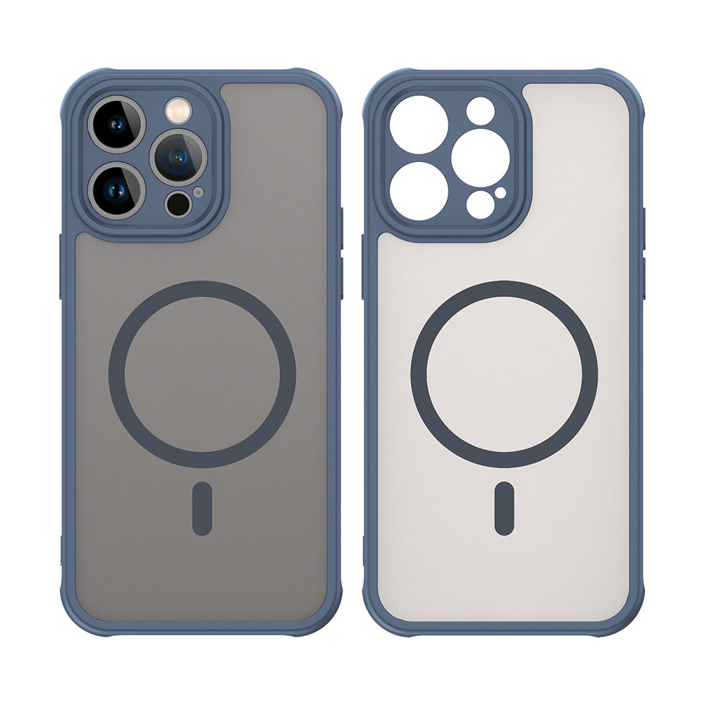 Θήκη MagSafe για Apple iPhone 14 Pro Max, Techsuit, HaloFrost II, Μπλε Σκούρο