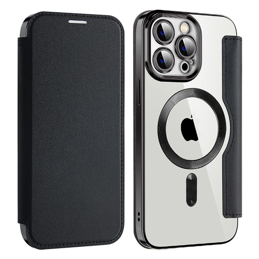 Θήκη MagSafe για Apple iPhone 14 Pro Max, Techsuit, SmartMag Book, Μαύρη