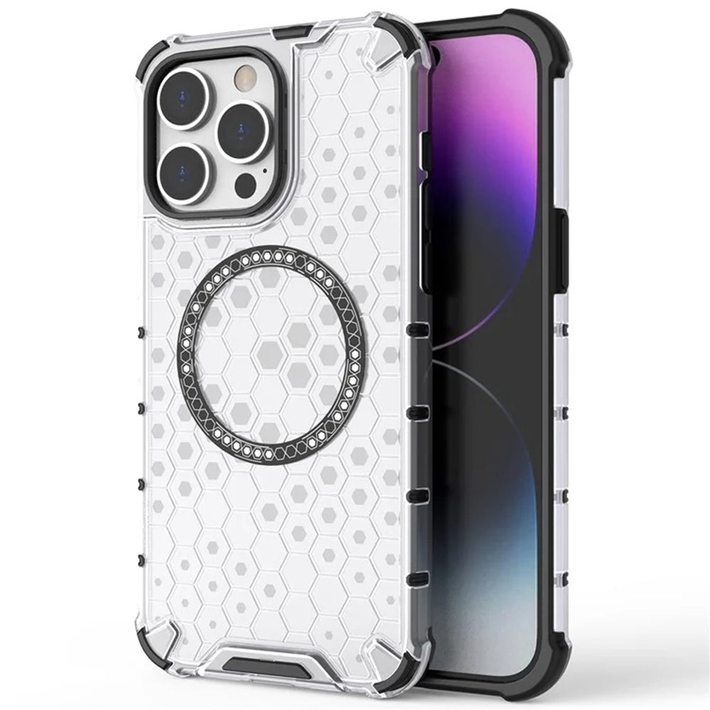 Θήκη MagSafe για Apple iPhone 14 Pro, Techsuit, HoneyComb Shield, Μαύρη