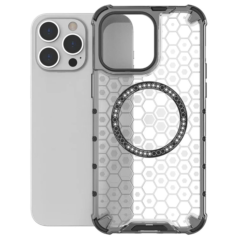 Θήκη MagSafe για Apple iPhone 14 Pro, Techsuit, HoneyComb Shield, Μαύρη