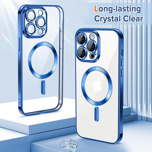MagSafe Case for Apple iPhone 14 Pro, Techsuit, Luxury Crystal, Dark Blue