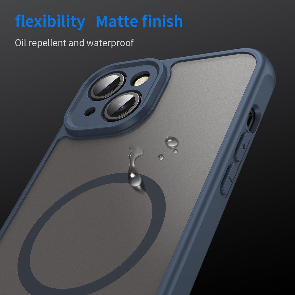 Θήκη MagSafe για Apple iPhone 14, Techsuit, HaloFrost II, Μπλε Σκούρο