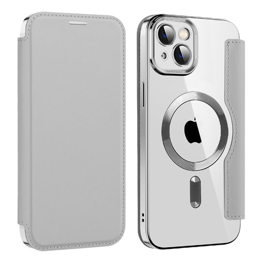 Θήκη MagSafe για Apple iPhone 14, Techsuit, SmartMag Book, Γκρι