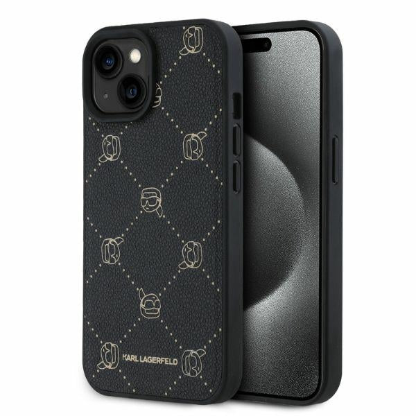 Θήκη MagSafe για Apple iPhone 15, Karl Lagerfeld, Karl's Head, Μαύρη