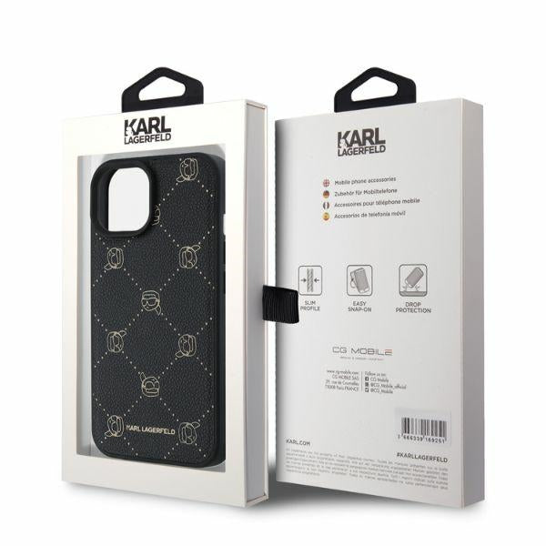 Θήκη MagSafe για Apple iPhone 15, Karl Lagerfeld, Karl's Head, Μαύρη