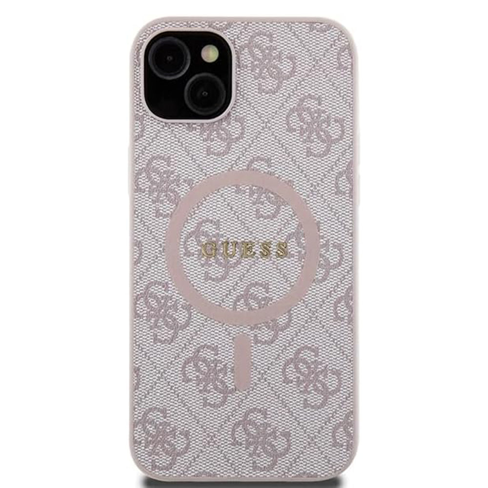 Θήκη MagSafe για Apple iPhone 15 Plus, Guess, 4G Collection, Ροζ