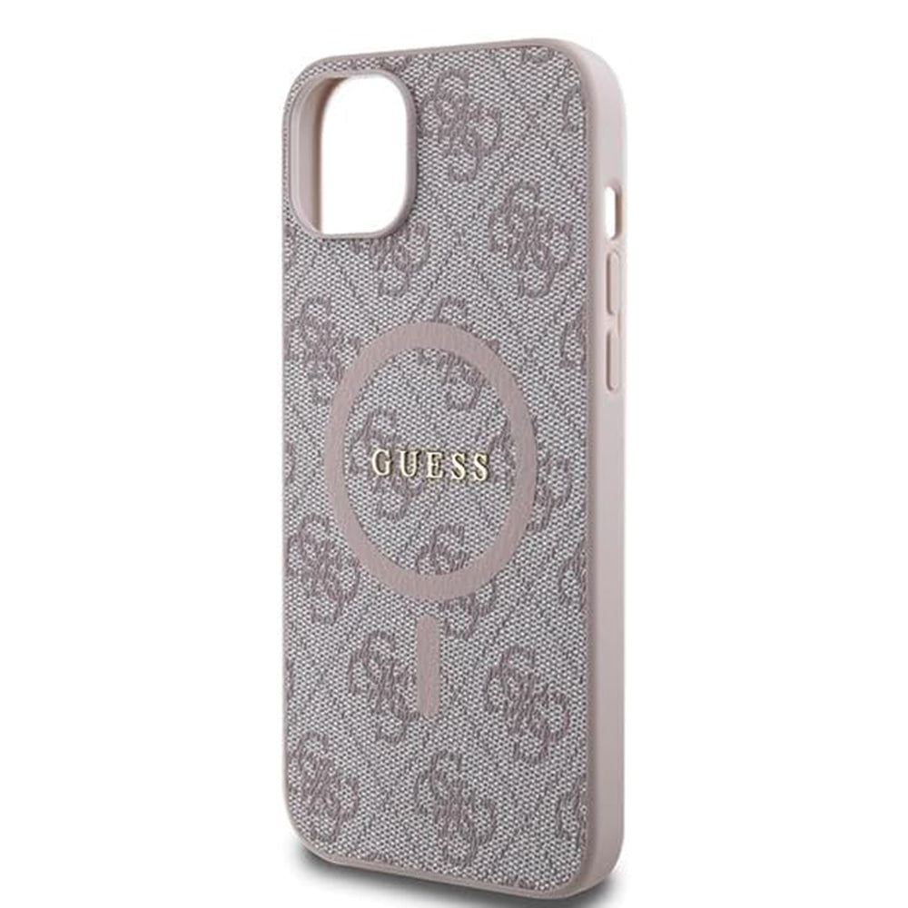 Θήκη MagSafe για Apple iPhone 15 Plus, Guess, 4G Collection, Ροζ