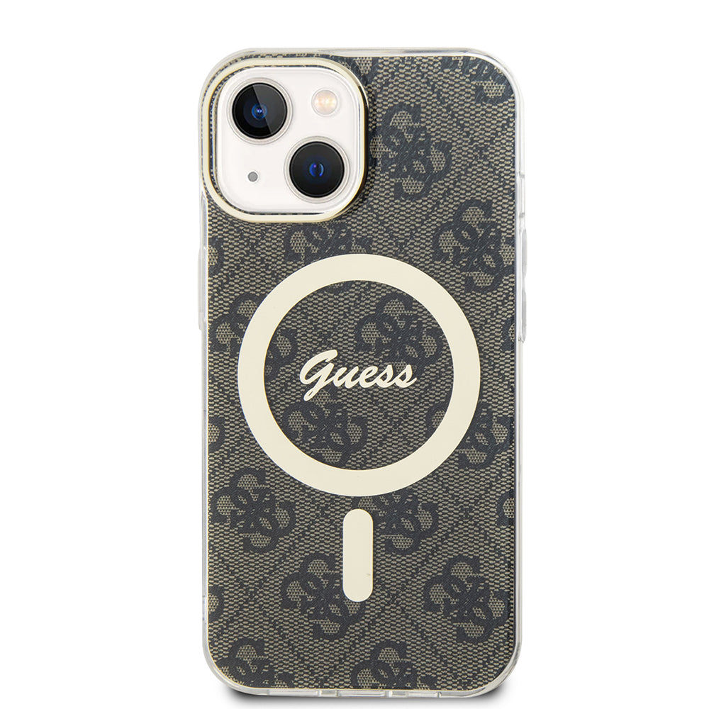 Θήκη MagSafe για Apple iPhone 15 Plus, Guess, IML 4G, Καφέ