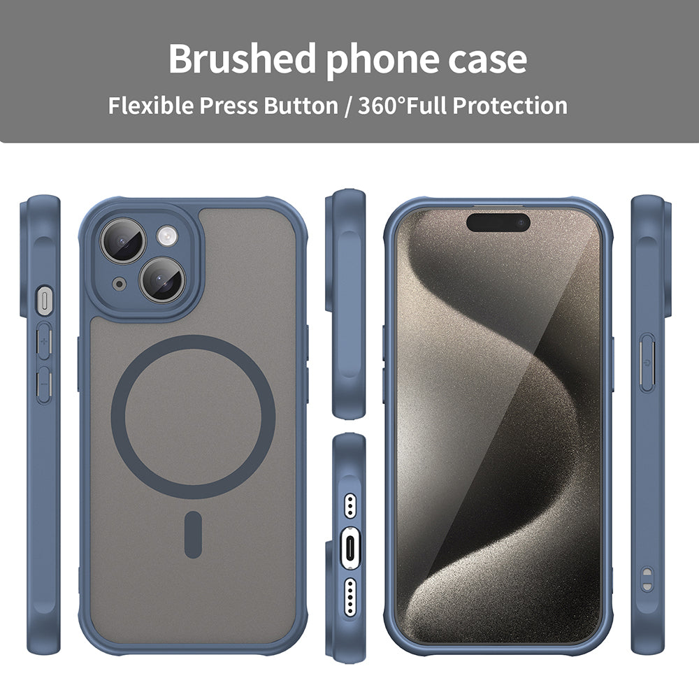 Θήκη MagSafe για Apple iPhone 15 Plus, Techsuit, HaloFrost II, Μπλε Σκούρο