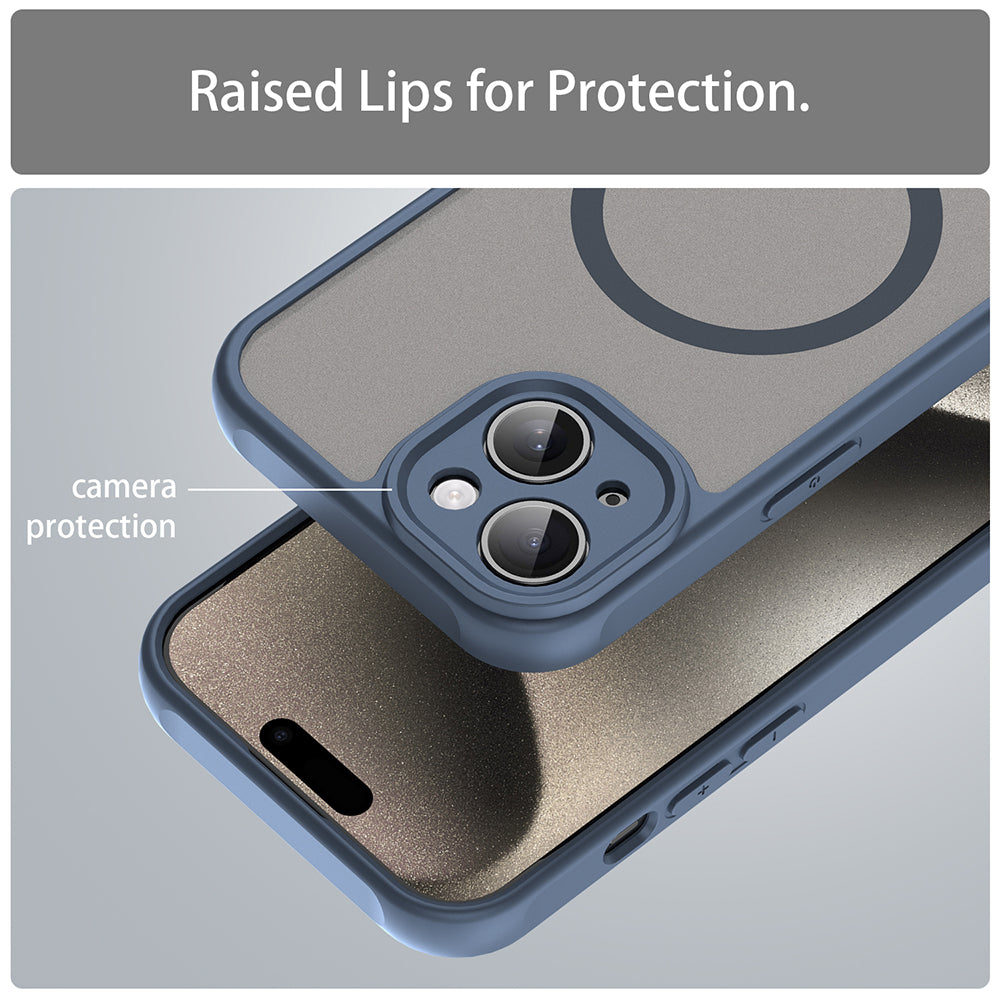Θήκη MagSafe για Apple iPhone 15 Plus, Techsuit, HaloFrost II, Μπλε Σκούρο