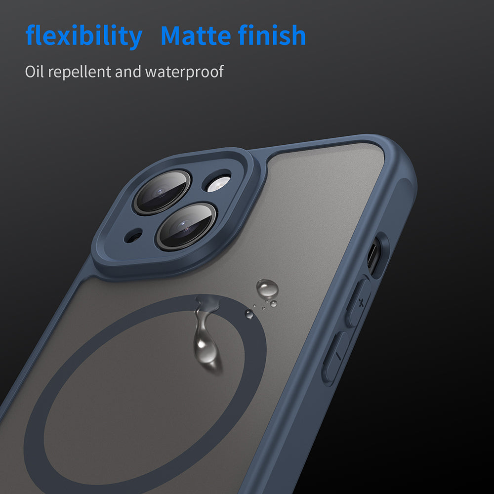 Θήκη MagSafe για Apple iPhone 15 Plus, Techsuit, HaloFrost II, Μπλε Σκούρο