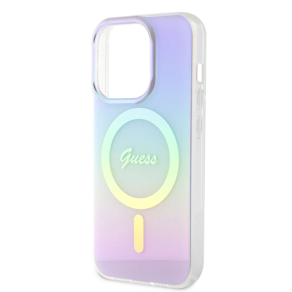 Θήκη MagSafe για Apple iPhone 15 Pro, Guess, IML Iridescent, Μωβ