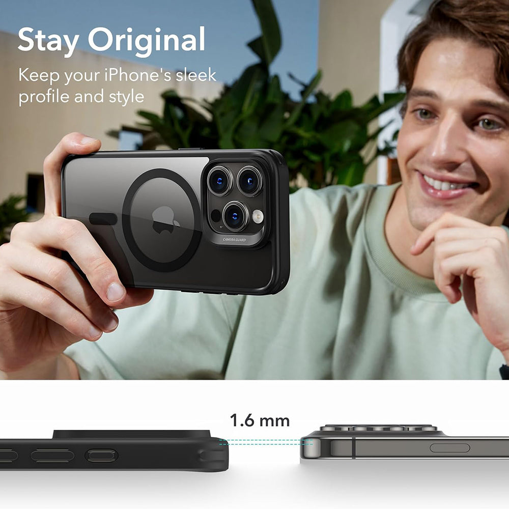 Θήκη MagSafe για Apple iPhone 15 Pro Max, ESR, Classic Hybrid, Διάφανη Μαύρη