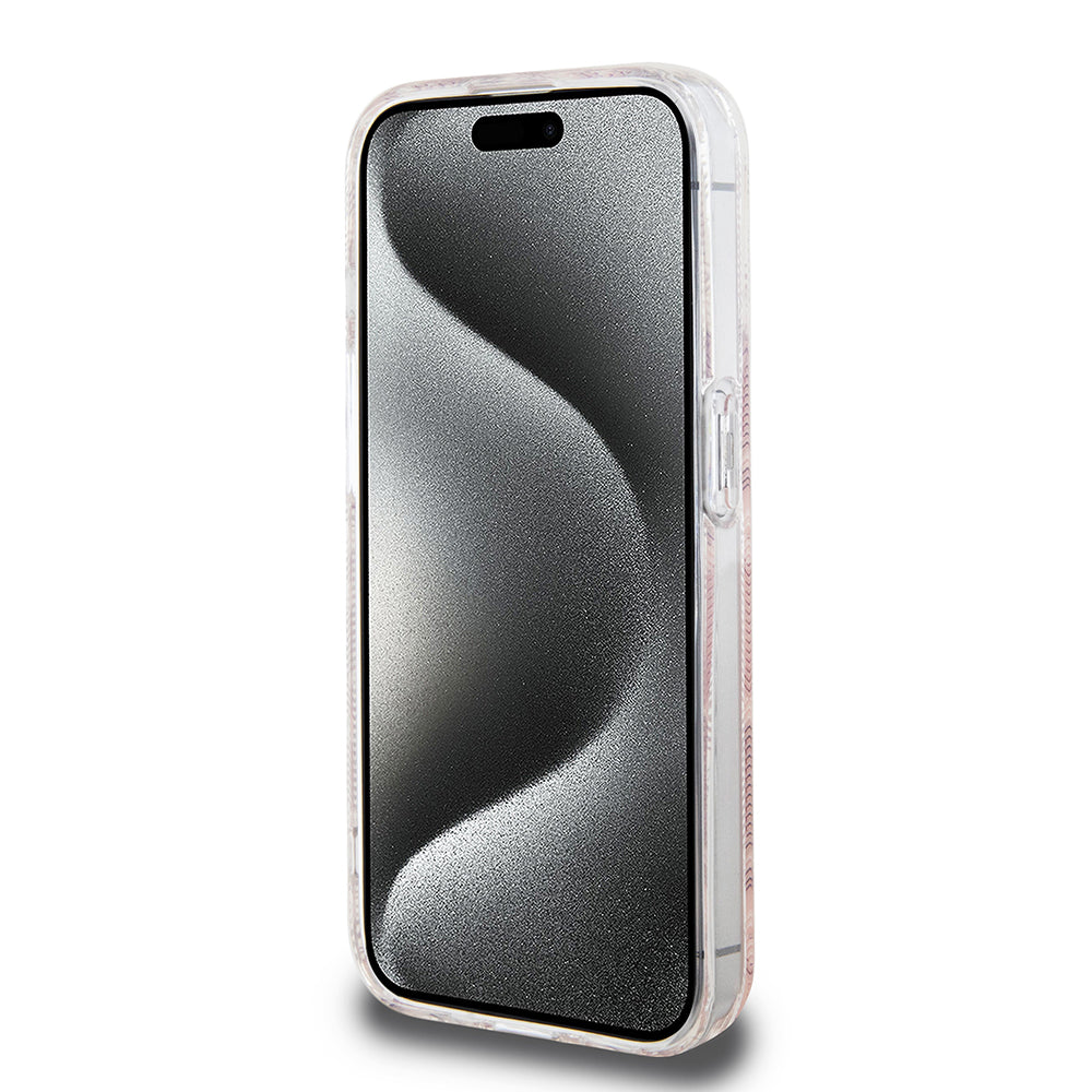 Θήκη MagSafe για Apple iPhone 15 Pro Max, Guess, IML Gcube, Ροζ