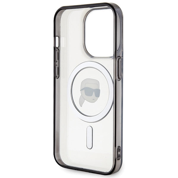 Θήκη MagSafe για Apple iPhone 15 Pro Max, Karl Lagerfeld, IML Karl's Head, Διάφανη