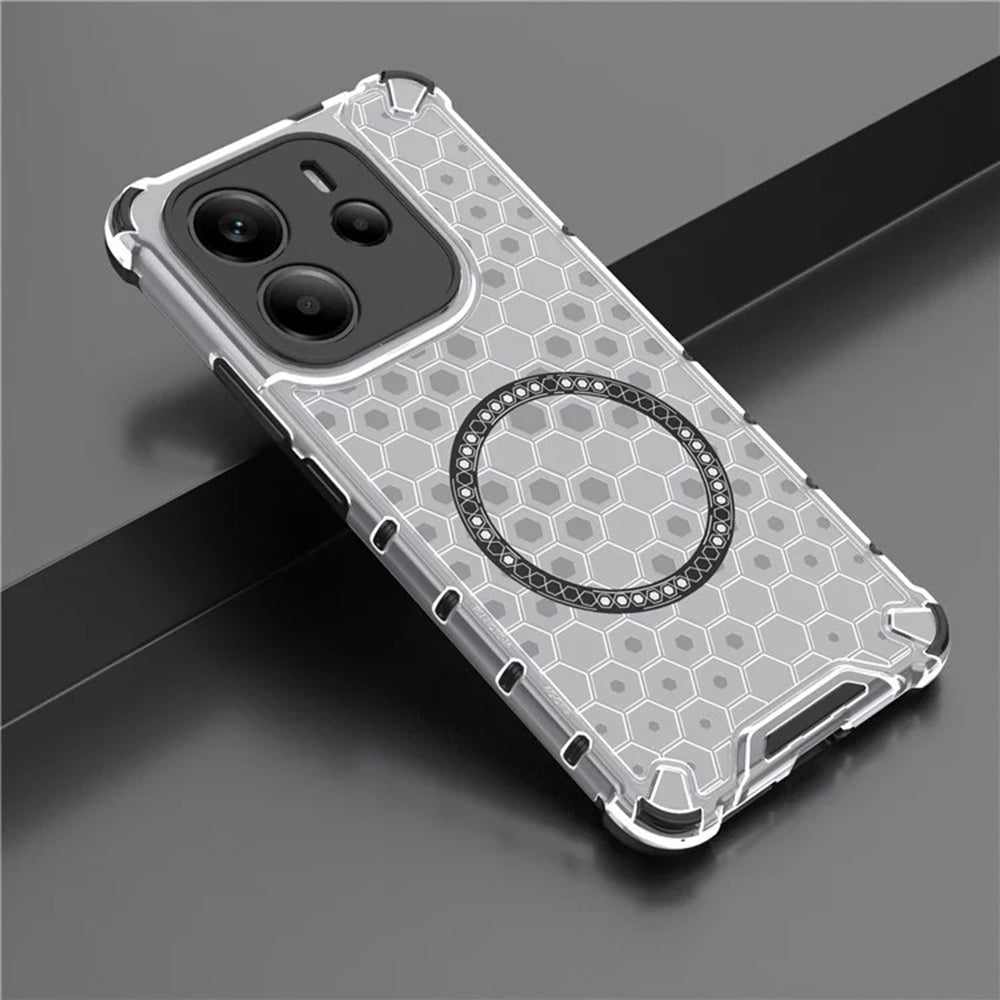 Θήκη MagSafe για Apple iPhone 15 Pro Max, Techsuit, HoneyComb Shield, Λευκή