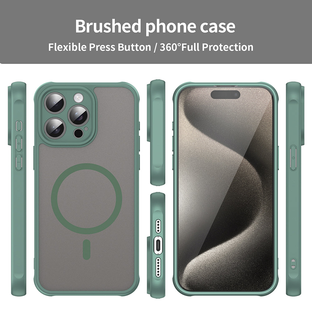 Θήκη MagSafe για Apple iPhone 15 Pro, Techsuit, HaloFrost II, Πράσινο