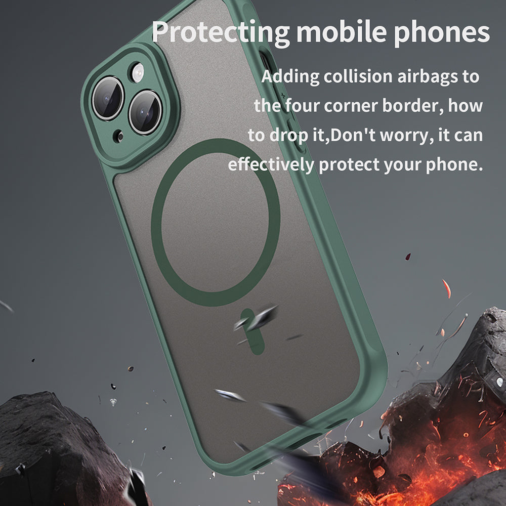 Θήκη MagSafe για Apple iPhone 15, Techsuit, HaloFrost II, Πράσινο