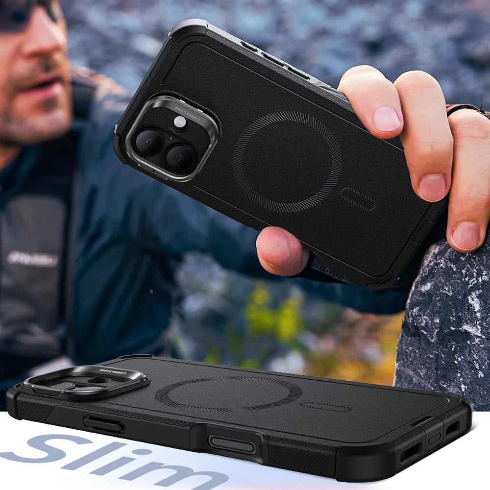 Θήκη MagSafe για Apple iPhone 16, ESR, Cyber Armor Kickstand, Μαύρη